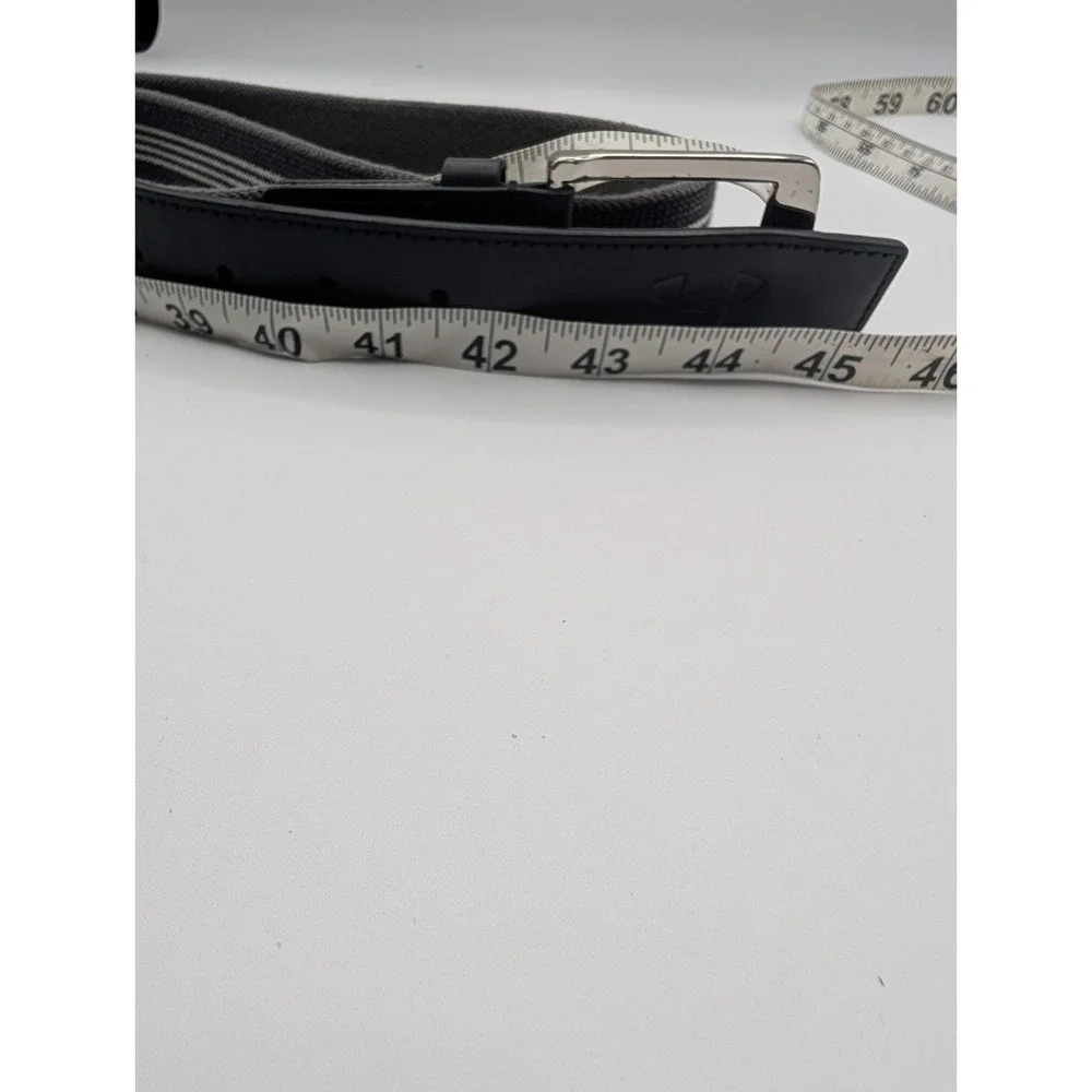 Under Armour Men's Stretch Web Golf Belt Gray Black Stripe Size 38 Adjustable
